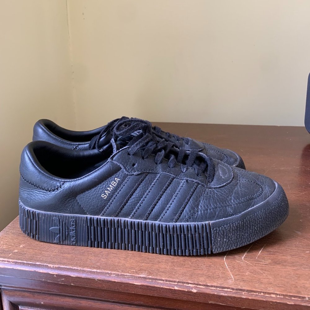 Black Leather Adidas Samba Sneakers